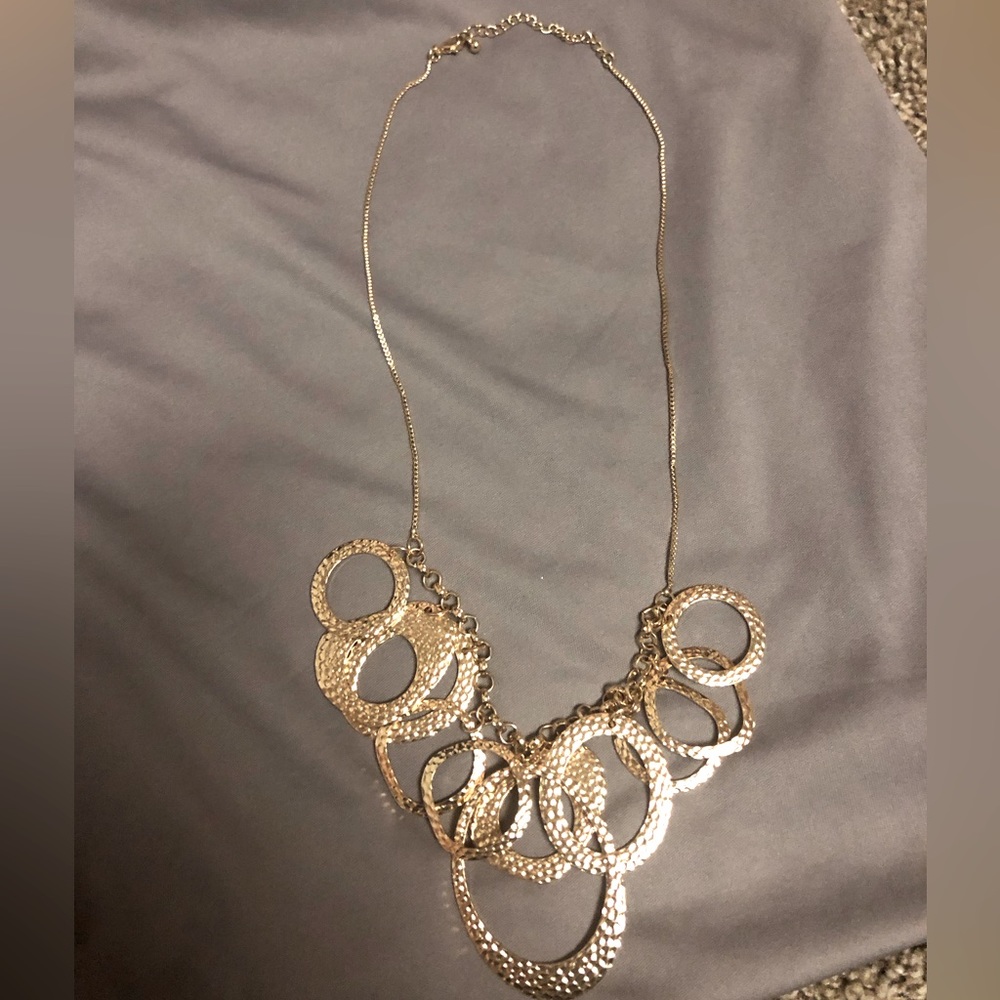 Statement necklace—gold costume